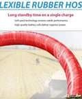Flexible rubber hose used in powerful 500W grain suction system with 2m screw conveyor and stainless port for handling.
