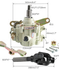6 Teeth Rear Drive Shaft Transmission Assembly With Differential Case And Heavy Duty ATV Reverse Gear Box components