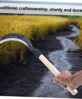 Heavy Duty Weeding Blade Hand Hoe For Gardening With Long Handle Manganese Steel Scythe Garden Tool in field