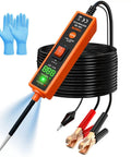 Power Circuit Probe Tester Kit For Automotive Electrical System With 6V-24V DC Test Light, gloves, coiled lead and clamps