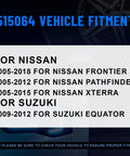 Fitment guide for Front Wheel Hub And Bearing Assembly for Nissan Frontier 2005-2018, Pathfinder 2005-2012, Xterra 2005-2015