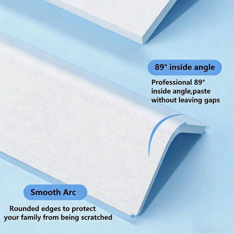 Heavy Duty Self Adhesive Wall Corner Protectors Peel And Stick Corner Guards For Quick Home Refresh Smooth Edge Trims 89° inside angle