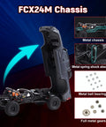 Toyota Licensed FCX24M 1 24th Scale RC Crawler Tacoma Style Rock Truck Chassis Components and Details