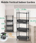 81 Pod Vertical Indoor Hydroponics Garden With Smart LED Grow Light And Auto Circulating Water Pump, three-tier system