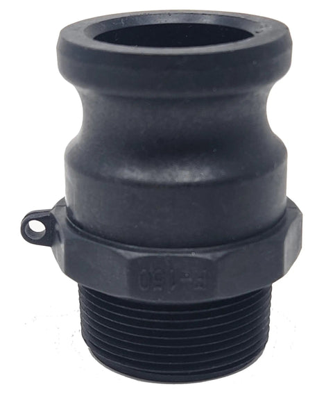 One And A Half Inch Marine Pumpout Adapter With NPT Threads For Holding Tanks, Polypropylene Camlock Coupling, Male To Male NPT