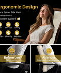 Thick Memory Foam Rocking Chair Cushions Set With Non Slip Ties For Indoor Outdoor Beige 22x17 Back Cushion And 17x17 Seat Cushions Boosting Comfort And Ergonomic Support For Comfy Contoured Relaxation