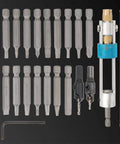 20 Piece Drill Driver Swivel Bit Set With 16 Bit Types, Countersink Bits, Quick Change Allen Wrench, Heavy Duty Alloy Steel
