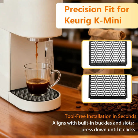 Replacement Drip Tray Cover for Keurig K Mini 4.5 Inch Base Protector Snap On Easy Clean Spill Guard with Quick Tool Free Installation