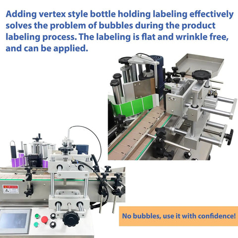 Fully Automatic Round Bottle Labeling Machine Featuring Plug And Play Touchscreen Controls and Smart Auto Correction for No Fuss Packaging Line with bubble-free labeling.