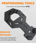 DPS6 Dry Dual Clutch Transmission Installer And Remover Tool For Ford Focus Fiesta Cmax Kuga And Volvo Models. Heavy duty black steel design.