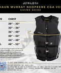 CGA Approved Neoprene PFD Vest For Water Sports Boat Ready Lightweight Flex Lite Foam Black Large Size Guide