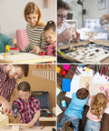 Unfinished basswood sheets for crafts; family painting at a table.
Unfinished basswood sheets for crafts; kids assembling wooden models.
Unfinished basswood sheets for crafts; adult guiding child drilling wood.
Unfinished basswood sheets for crafts; kids drawing with colorful art supplies.