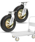 Heavy Duty Swivel Caster Wheels for Furniture and Workbench Trolleys Beefed Up Plate Castors with trolley
