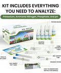 Easy At Home Soil Test Kit For Garden Lawn And Flower Beds That Measures pH Nitrogen Phosphorus And Potassium With Over 100 Tests