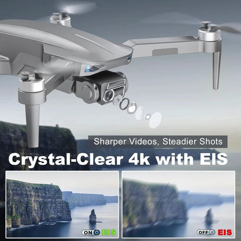 Dope 4K Camera Drone For Adults And Beginners With Foldable Design showcasing stabilizer and 4K dual camera features in use.
