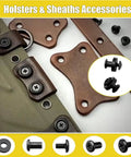 Black One Quarter Inch Chicago Screws Kit for DIY Kydex Belt Holsters, Leather Clips, Knife Sheaths and Accessories, ten pieces