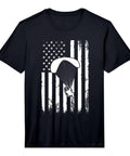 Mens Powered Paraglider T Shirt With US Flag Graphic Dope Paramotor Paragliding Design, Premium Moisture Wicking Fabric UPF 50