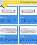 4 Pack Radius Gauge Set R0.3 To 1.5 mm R1 To 6.5 mm R7 To 14.5 mm R15 To 25 mm Stainless Steel Fillet Gauges For Toolmakers