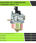 Carburetor for Predator Generators, Fits 212cc And 208cc 6.5HP 7HP Engines, Includes Fuel Filter And Spark Plug