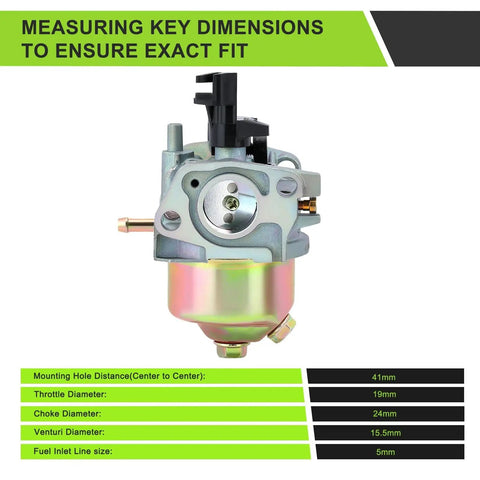 Carburetor for Predator Generators, Fits 212cc And 208cc 6.5HP 7HP Engines, Includes Fuel Filter And Spark Plug