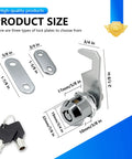 Five Eighth Inch Toolbox Lock With Keys Keyed Alike Tubular Cam Lock Zinc Alloy Heavy Duty Durable Cabinet Lock size guide