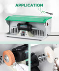 Robust 1500W Jewelry Polishing Machine With Digital Display And Weighted Iron Base for effective polishing and grinding use.