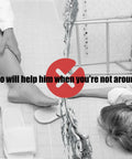 Elderly person lying on bathroom floor near shower, highlighting need for 12 Inch Shower Handles For Elderly Suction Grab Bars