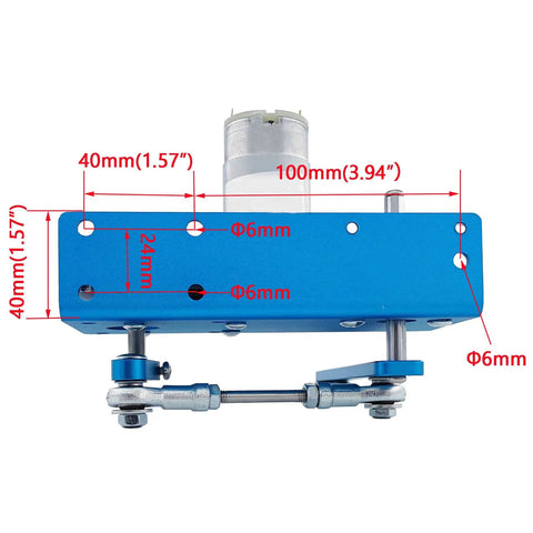 DC 24V Reciprocating Swing Motor With 90 RPM No-Load Speed, 20-120 Degree Adjustable Swing, 12 Kgf Cm Torque
