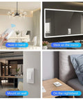 Wireless Dimmer Kit No Battery Remote Dimmable LED Light Switch Self Powered On Off Switch in various mounting locations at home