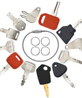 12 Pcs Heavy Equipment Key Set For Construction Pros On The Job Master Ignition Keys For Operators with rings and wire keychain
