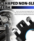 Three Eighths Inch Drive Inner Tie Rod Removal Tool With U Shaped Teeth Anti Slip Grip For Quick Dismantle And Installation Heavy Duty Universal Tie Rod End Tool For Cars SUVs And Trucks black steel