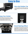 Pro Grade 370W Automatic Sealing Machine non-slip feet, can holder, and sealing mechanism details