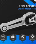 Premium Engine Motor Mount For Volvo XC60 S80 S60 V60 2010 2016 silver steel construction with rubber insert for vibration control.