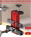 DIY Ready 2-In-1 Cabinet Door Mounting Jig With Drill Bits For Framed And Frameless Cabinets adjustable positioner