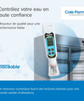 PCTSTestr 50 Waterproof Pocket PH Conductivity TDS Salinity Tester, Pro Grade 50 Series With LCD Display, 3 Point Calibration, All In One On The Go Battery Powered, Field And Lab Ready, Black