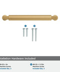 Transitional Champagne Bronze Cabinet Pull with screws, 5-1/16 Inch Center-To-Center, Model BP37644CZ, hardware included.