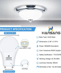Ultra Bright 5000K Daylight GU24 LED Bulbs 9W 60W Equivalent 900 Lumens CRI 85 Plus A19 Shape Twist And Lock Spec Sheet