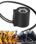 Solenoid Coil 12V DC 16W One Half Inch Hole Dual Wire Leads for hydraulic power unit installation