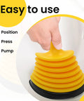 Kick Stubborn Clogs Straight Down The Drain With This Solid Mini Sink Plunger For Kitchen Bathroom Or Shower Drains Ergonomic Grip in use.