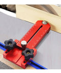 Extended Thin Rip Jig Fence Guide delivers dead nuts precision for narrow strip cuts, red aluminum, fits standard miter slots.
