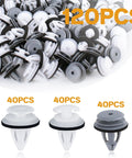 BMW 120Pcs Door Panel Clips Trim Retainer Kit For 3 Series 5 Series 7 Series E36 E34 E38 E39 M3 X1 X3 X4 X5 X6 image of assorted clips