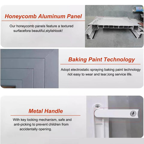 Solid Aluminum Access Door For Crawl Spaces And Attics With Heavy Duty Hinges and Dead Nuts Secure Locking Cover features honeycomb aluminum panel.
