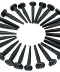 1 Inch Wrought Rose Head Nails Set Old School Hand Forged Antique Style Nails With Black Oxide Finish 25 Count arranged in a circle