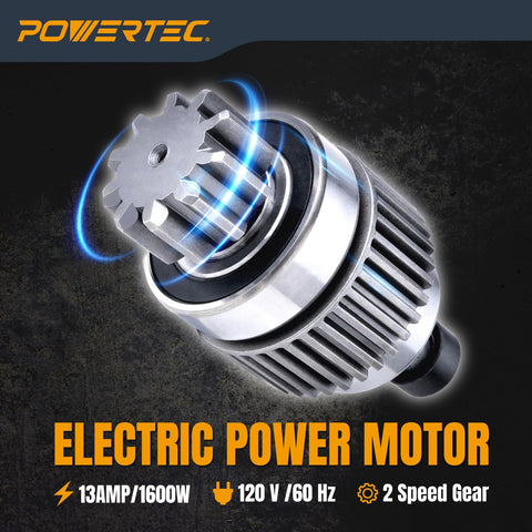 Close-up of 1600W high torque motor for Electric Mortar Mixer Dual Handheld Design 1600W High Torque Two Speed Gearbox.