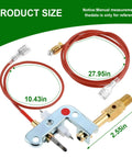 Front-view pilot assembly replacement kit with red hoses, mounting bracket and brass fittings for Mr Heater MH9B/MH9BX.