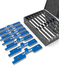 Setup Block Height Gauge Set For Router Table And Table Saw Precision, 7 piece aluminum gauge blocks with etched labels in case
