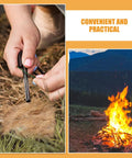 Hands using Six Pack Natural Jute Fire Starters For Campfires And Grills Portable Lightweight Flame Starter Tool Set For Camping Fire Pit And BBQ Outdoor Survival Gear Easy Quick Start For Fires