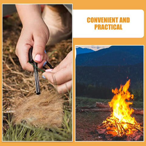 Using Six Pack Natural Jute Fire Starters For Camping And Survival Lightweight Outdoor Flame Ignition Tools For Hiking And Emergency Prep