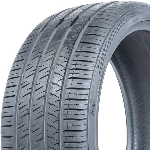 Premium All Season Highway Radial Tire 225 65 R17 106H XL with detailed tread pattern for electric and hybrid rides.