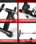 Magnetic Bike Trainer Stand For Indoor Cycling And Home Gym Use Foldable Stationary Bicycle Roller With Dual Lock System
